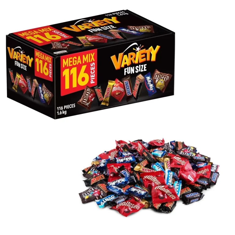 Mars Mega Mix Variety Fun Size Chocolate 116 Pieces 1.6kg Full Box
