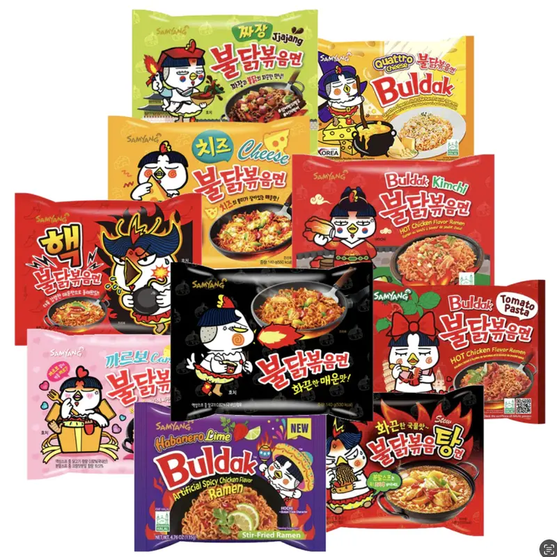 [10 Pack Box] Samyang Buldak Chicken Ramen 10 Flavor Combo Variety