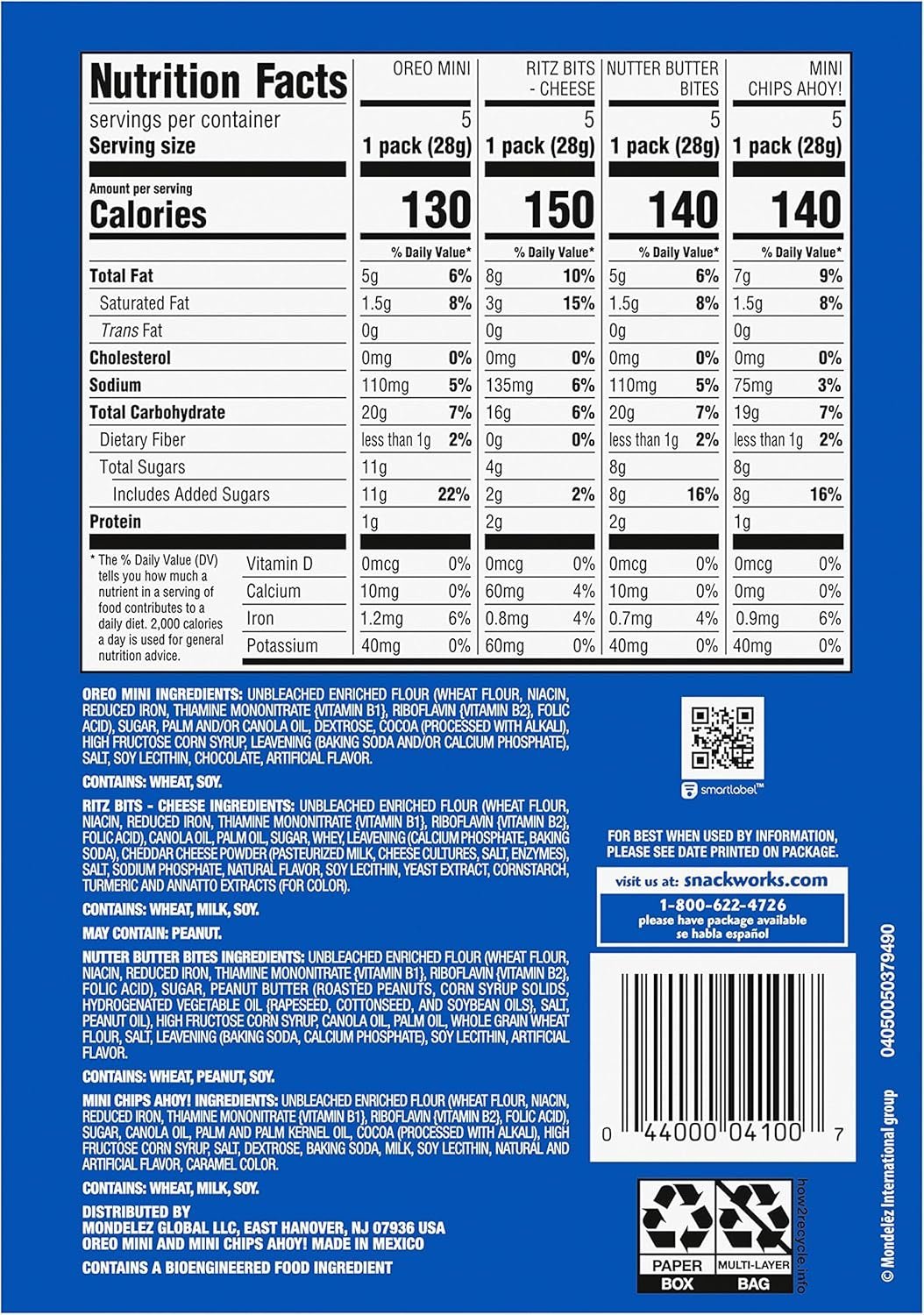 Alternative view of Nabisco Classic Cookie and Cracker Mix (20-Count Box)